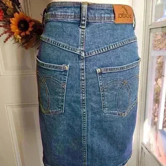 Jordache vintage jean skirt high waist size 25 - Picture 1 of 6